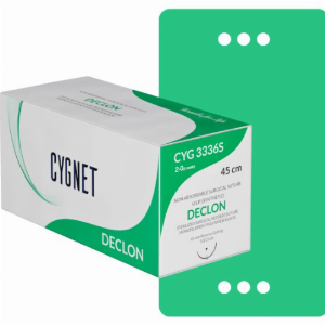 Declon 4'0 - POLYAMIDE Nylon (3/8 rev cutting 16 mm 45 CMS  Non-absorbable surgical suture) Pack of 12