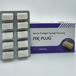 Fix Plugs (Dental plug / sterile resorbable collagen sponge dressing) Pack of 10