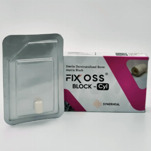 Fix Oss Block CYLINDER - 8 x 4 x 10 mm (Spongious HA Collagen Bone Block) Single Unit