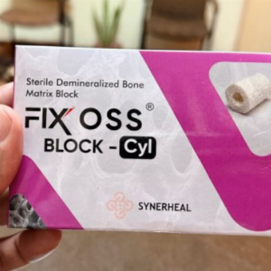 Fix Oss Block CYLINDER - 8 x 4 x 12 mm (Spongious HA Collagen Bone Block) Single Unit
