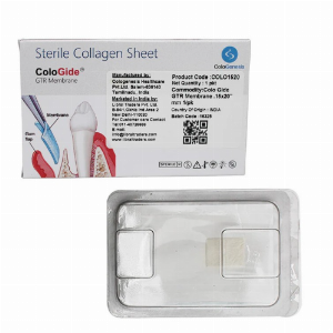 Colo Gide 10 x 15 mm (Resorbable GTR Membrane) Single Unit pack