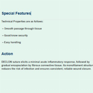 Declon 3'0 - POLYAMIDE Nylon (3/8 rev cutting 16 mm 45 CMS  Non-absorbable surgical suture) Pack of 12