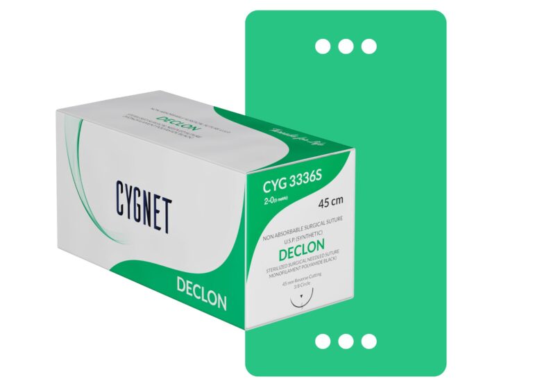 Declon 5'0 - POLYAMIDE Nylon (3/8 rev cutting 16 mm 45 CMS  Non-absorbable surgical suture) Pack of 12