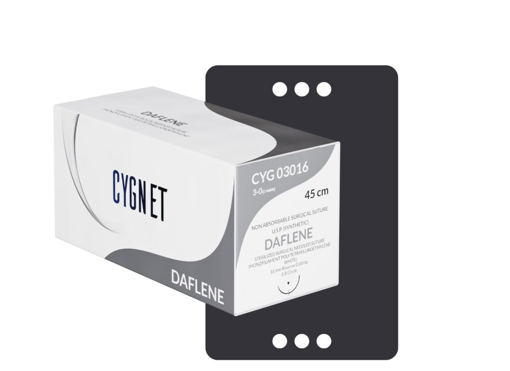 DAFLENE 4'0 PTFE Suture (3/8 rev cutting 16 mm 45 CMS) Pack of 12