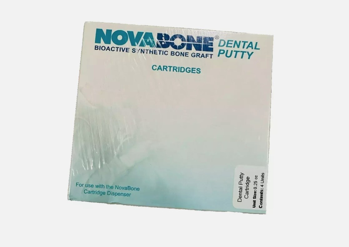 Novabone Putty Mini Cartridges - 4 Cartridges of 0.25 cc (Alloplastic graft in PUTTY consistency)