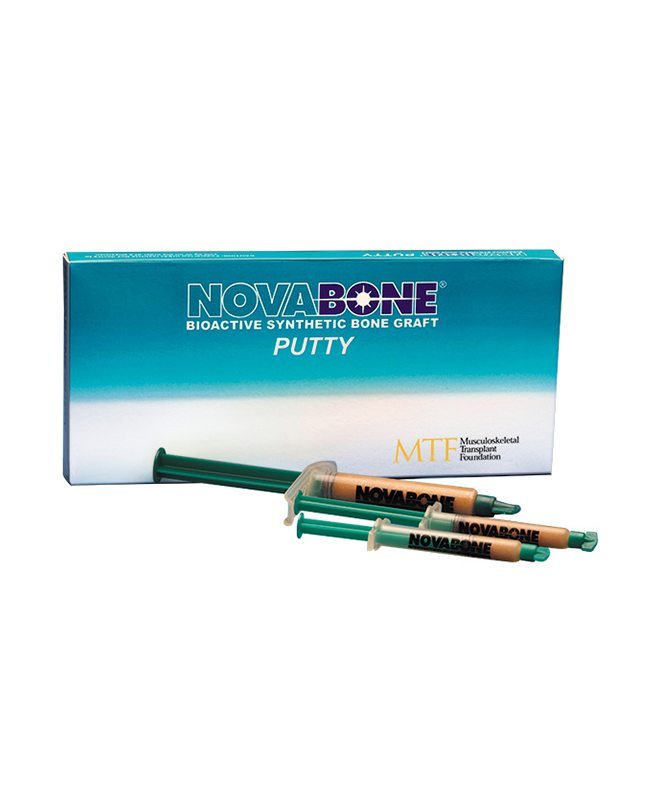 Novabone Putty Double Syringe - 2 syringes x 0.5 cc (Alloplastic graft in PUTTY consistency)