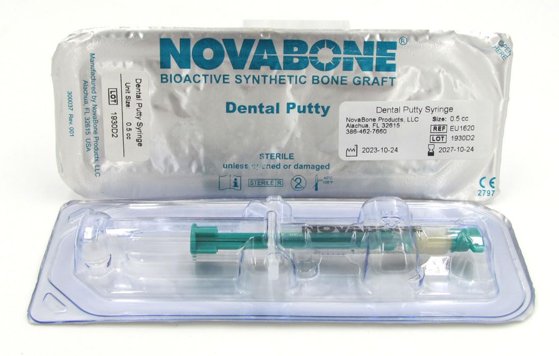Novabone Putty Syringe - Single syringe x 0.5 cc (Alloplastic graft in PUTTY consistency)