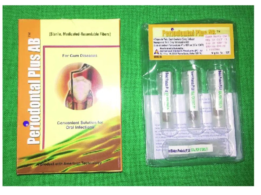 Periodontal Plus AB (Tetracycline collagen fibres) 4 vials x 25 mg