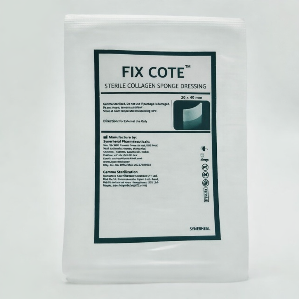 Fix Cote 20x40 mm (Sterile resorbable collagen sponge dressing) Pack of 10