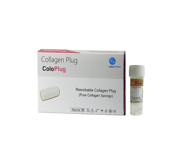 Colo Plug 12 x 20 mm (Sterile Resorbable Collagen Sponge) Single Unit Pack