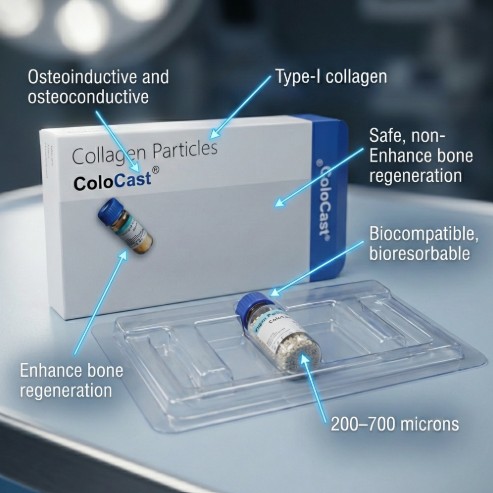 Colo Cast 2 CC pack (Demineralised Bone Matrix Collagen Particles)