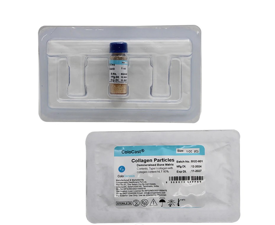 Colo Cast 2 CC pack (Demineralised Bone Matrix Collagen Particles)