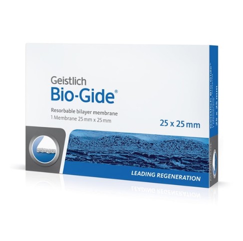 Bio-Gide 25 x 25 mm (Resorbable Bi-layered collagen membrane) Singe Unit Pack