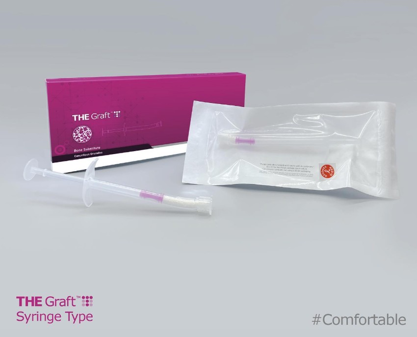 THE Graft Syringe Type  0.5 CC (0.25-1 mm Small particles) Natural Mineral bone matrix