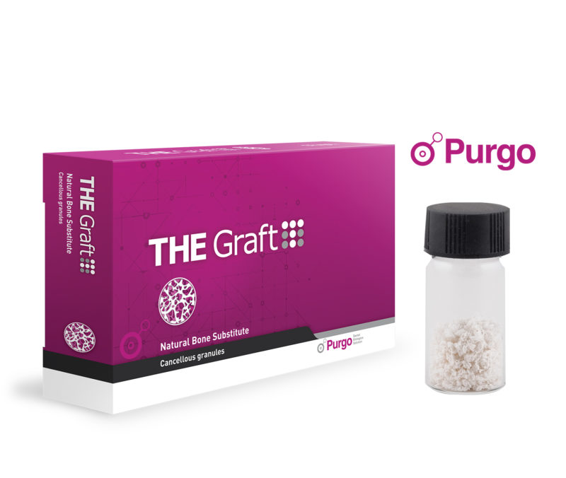 THE Graft Bone Granules - 1 gram = 2.4 cc (0.25 - 1 mm Small granules) - Natural Mineral Bone Matrix
