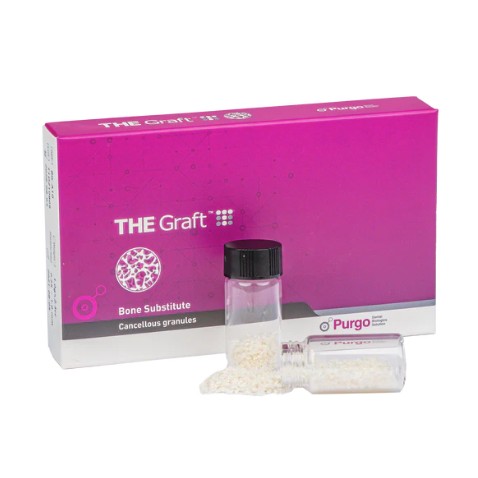 THE Graft Bone Granules - 0.5 gram = 1.8 cc (1 - 2 mm Large granules) - Natural Mineral Bone Matrix