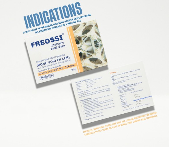 Freossi 0.25 gram = 0.75 cc (1 - 2 mm Large particles)  Bone Graft Granules